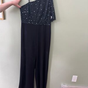 Adrianna Papel Midnight Blue One-Shoulder Jumpsuit